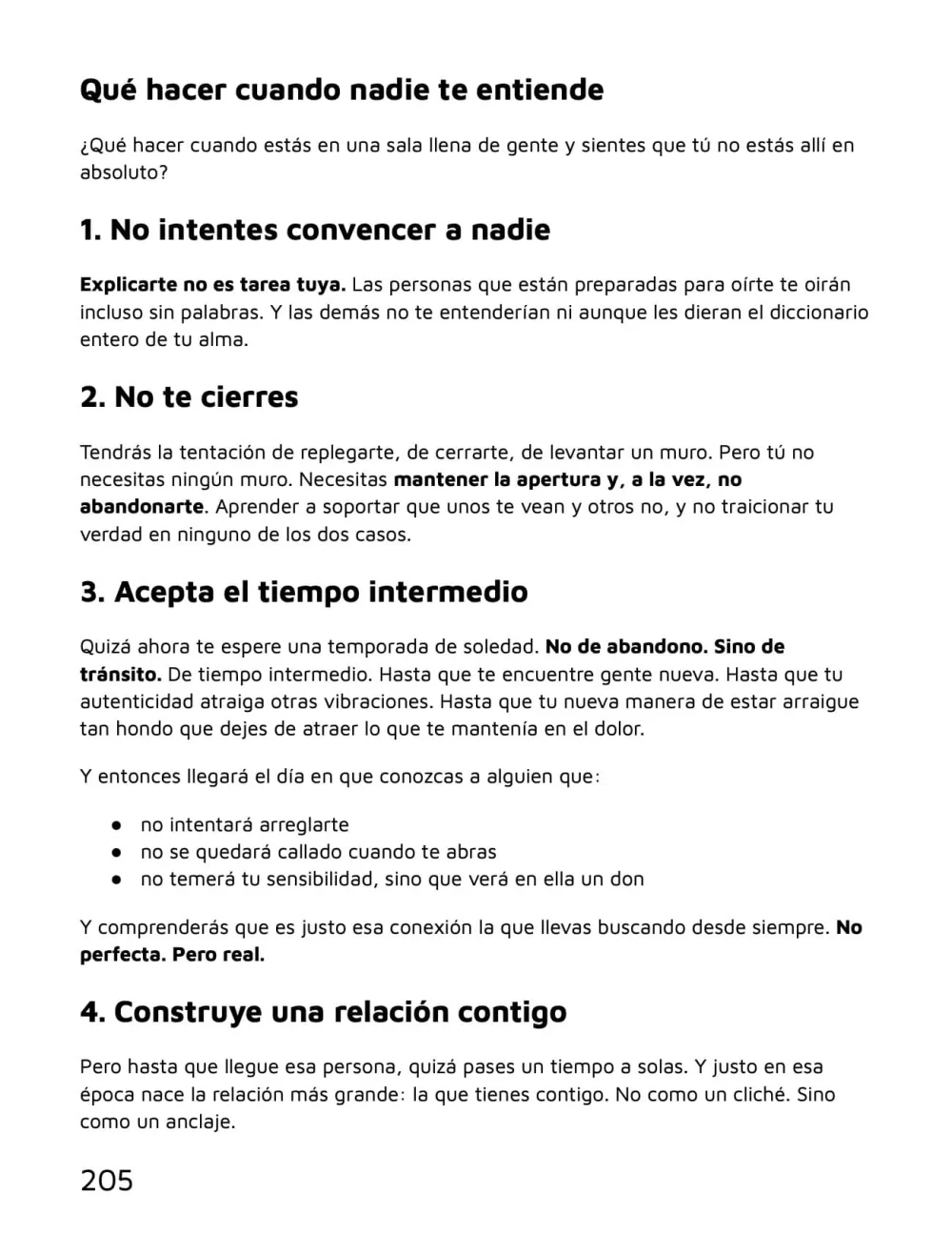 Larga o que te destrói — «O que fazer quando ninguém te entende», página 205