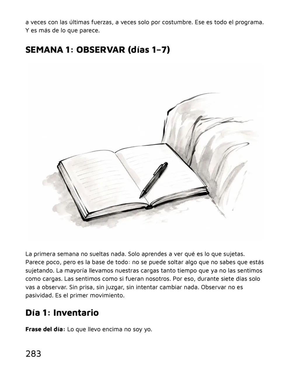 Larga o que te destrói — programa de 30 dias, Semana 1: observar, página 283