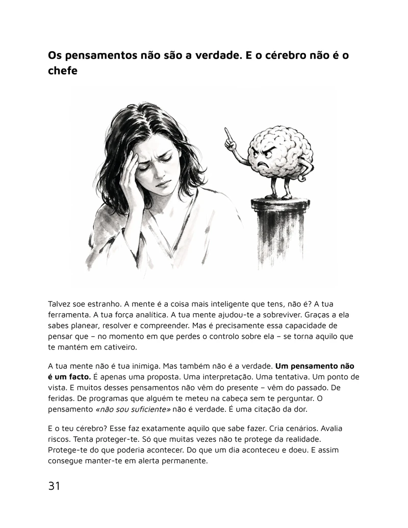 Larga o que te destrói — Um pensamento não é um facto