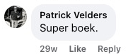 Comentário de Patrick Velders